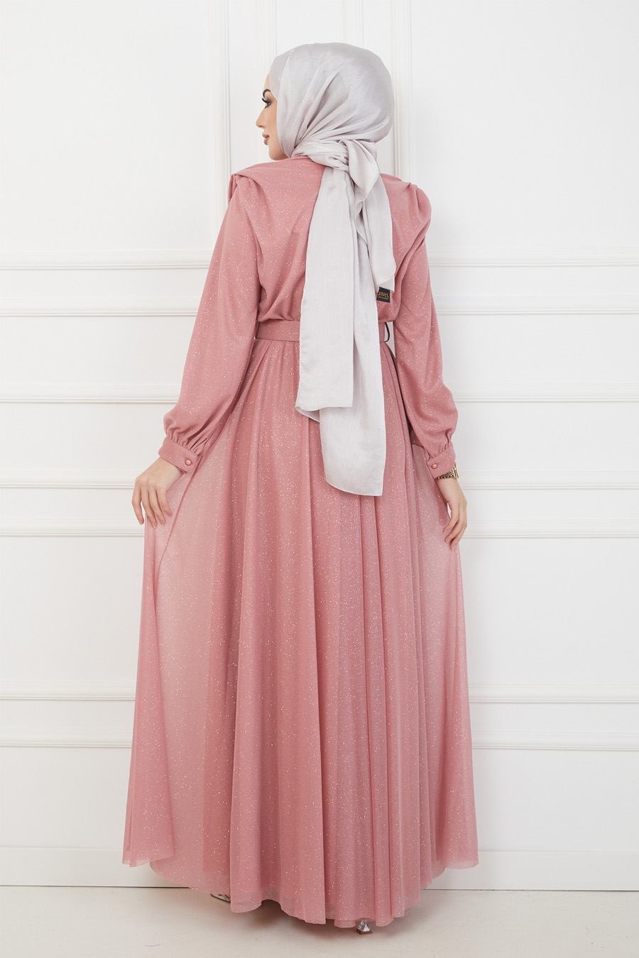 POWDER PINK EVENING DRESS   POWDER PINK EVENING DRESS