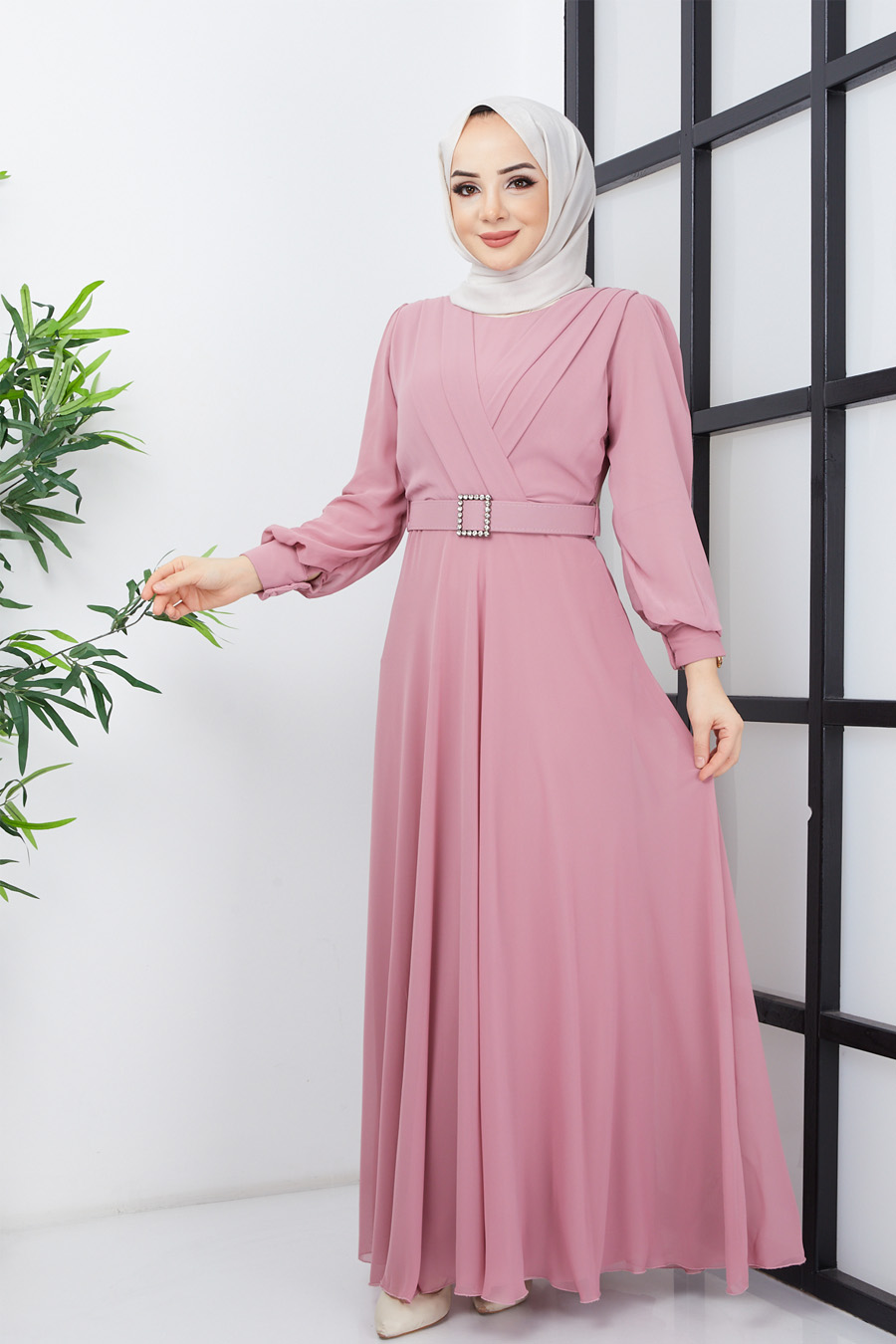 POWDER PINK EVENING DRESS  