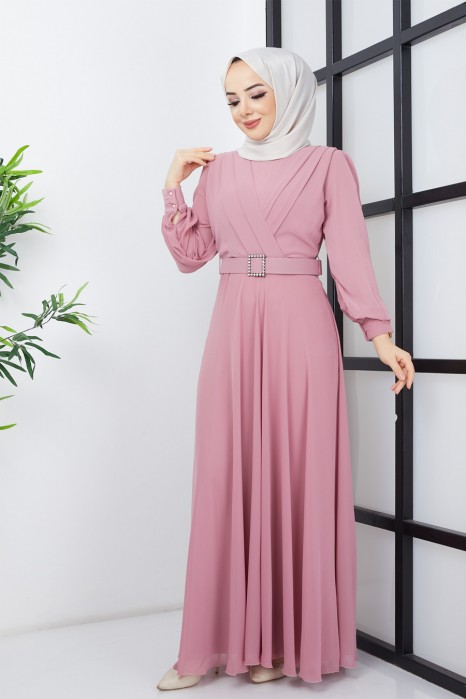 POWDER PINK EVENING DRESS  