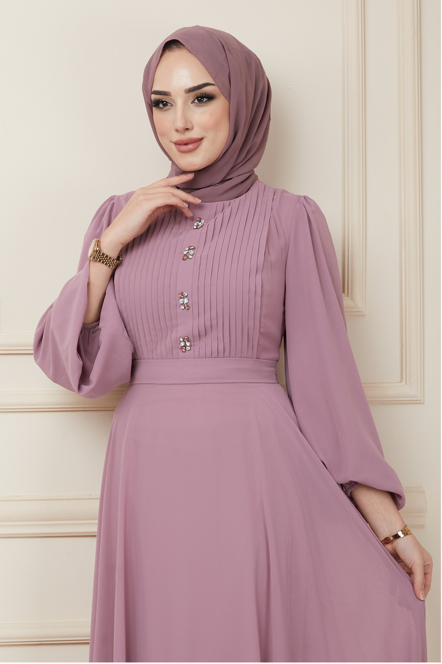 POWDER PINK EVENING DRESS  