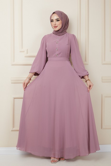 POWDER PINK EVENING DRESS  