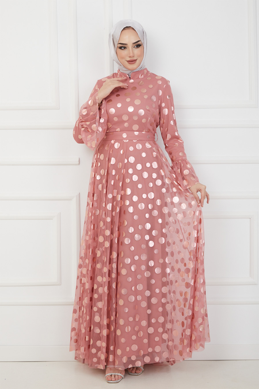 POWDER PINK EVENING DRESS  