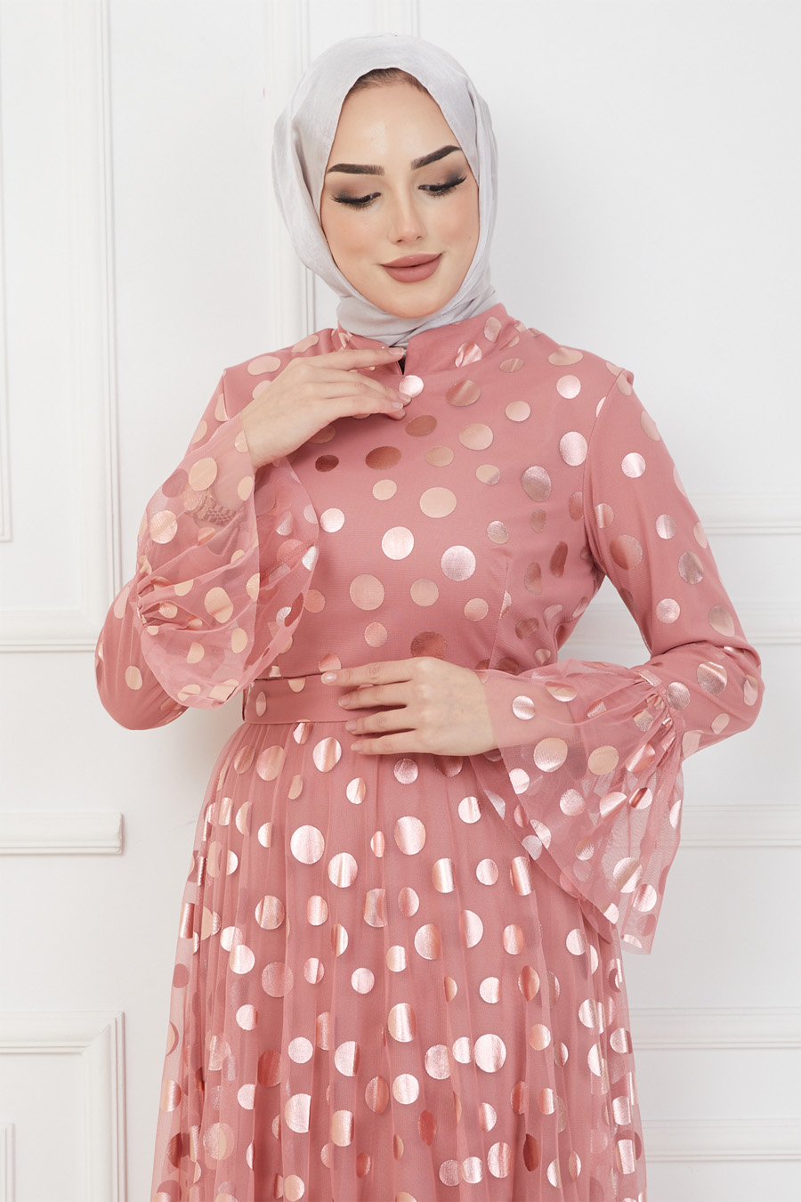 POWDER PINK EVENING DRESS  