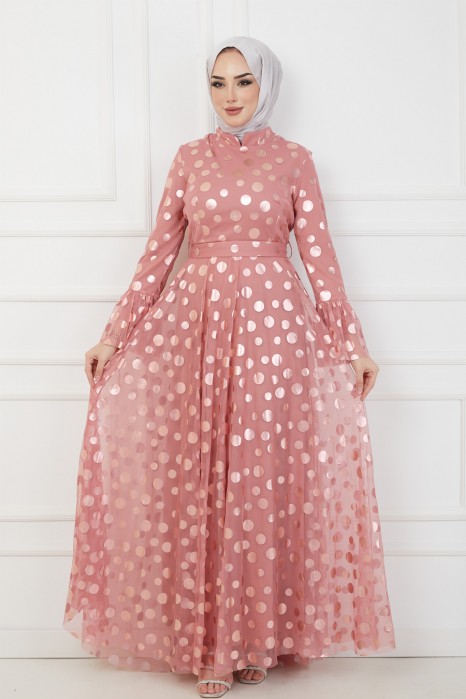 POWDER PINK EVENING DRESS  