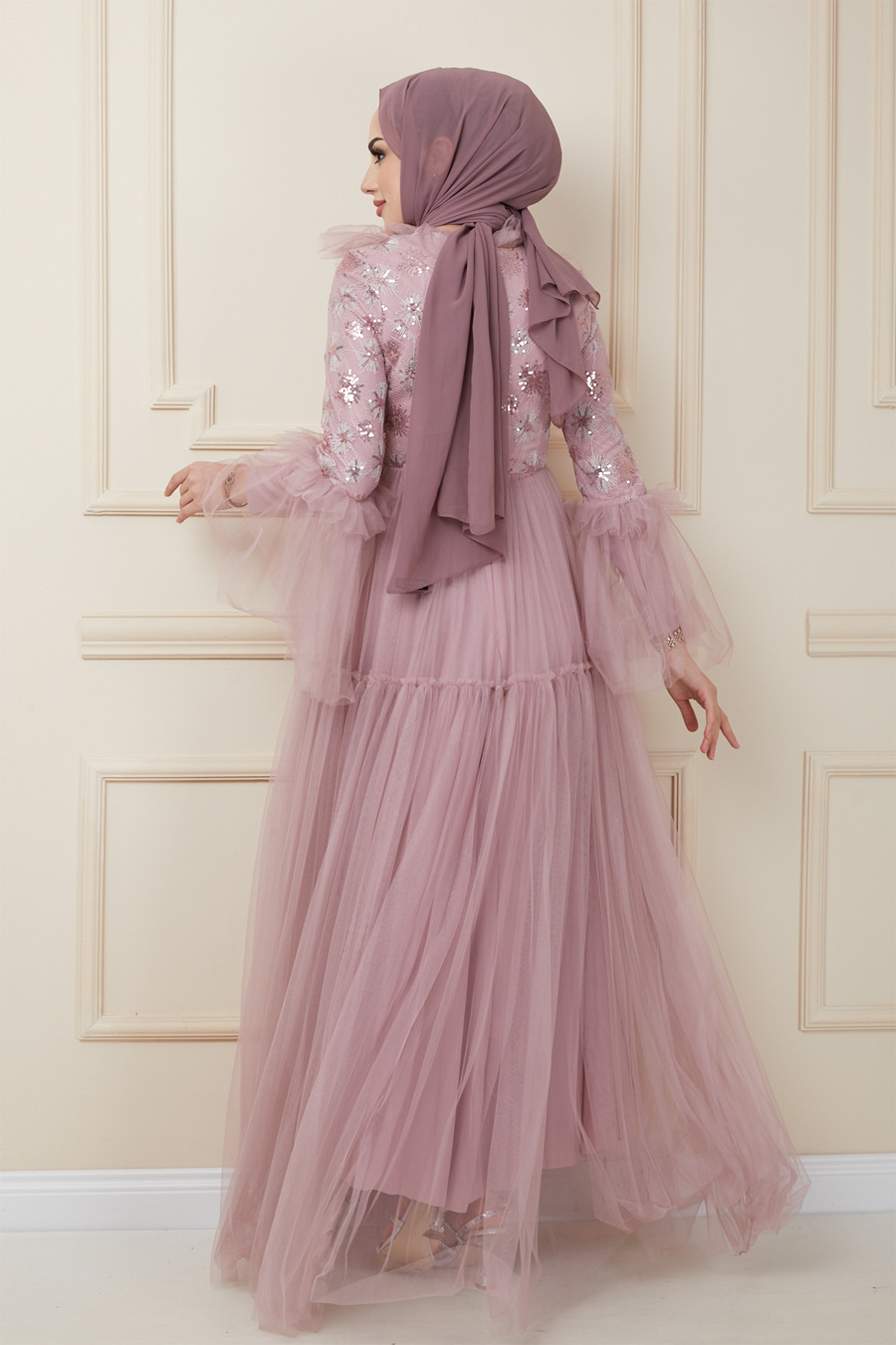 POWDER PINK EVENING DRESS  