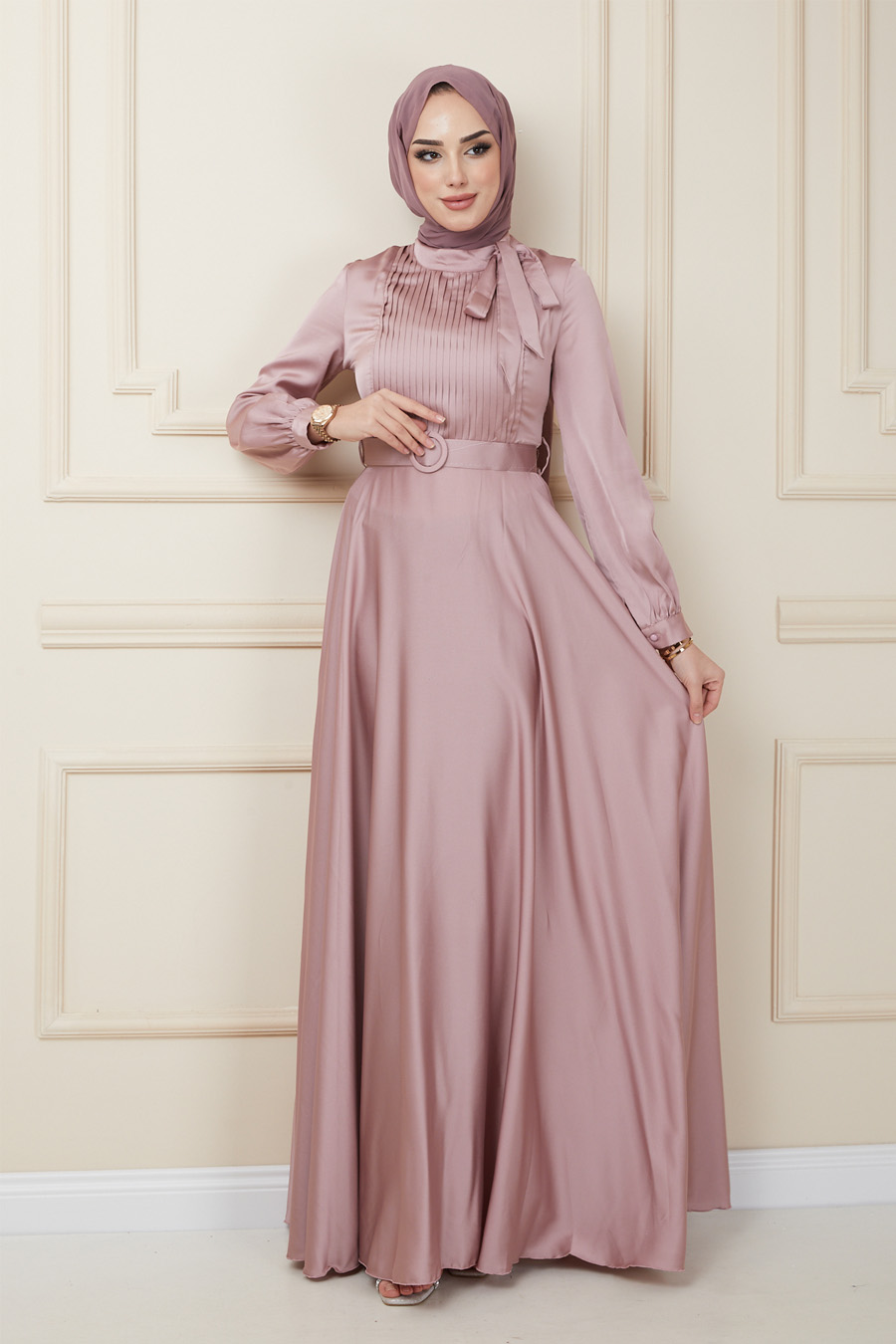 POWDER PINK EVENING DRESS  