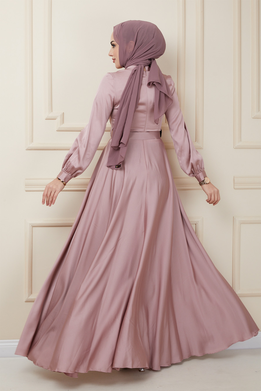 POWDER PINK EVENING DRESS  