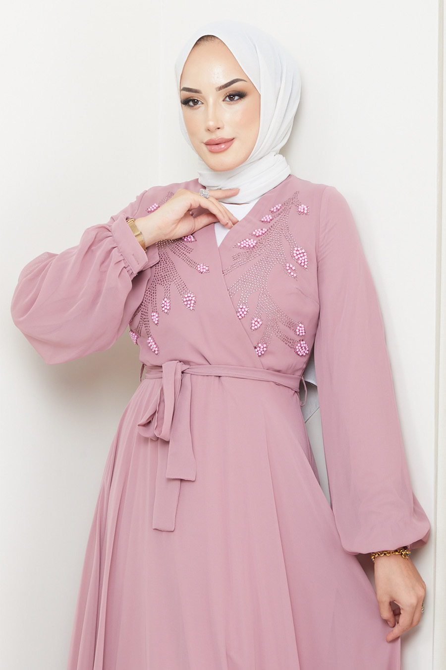 POWDER PINK    EVENING DRESS  