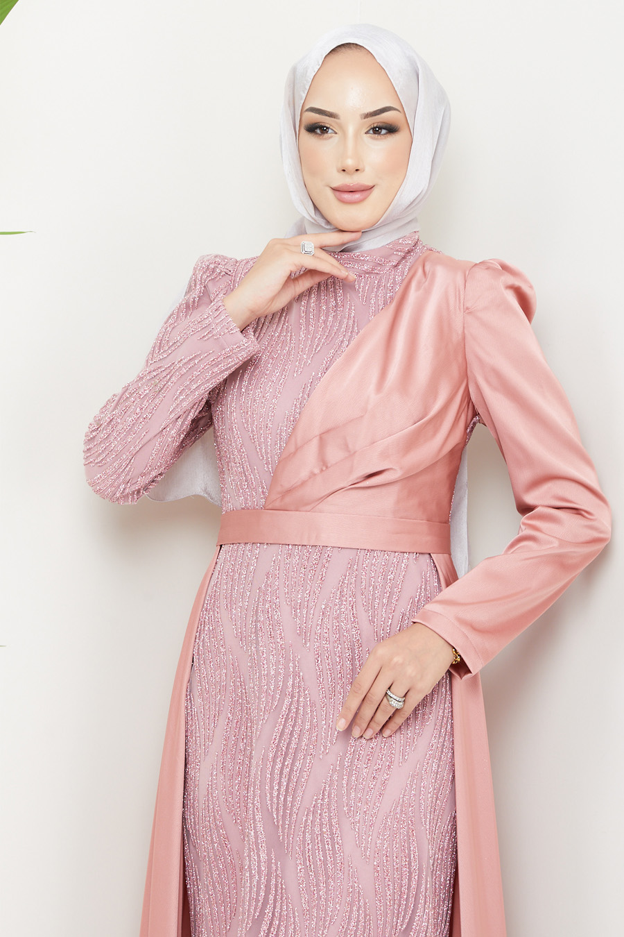 POWDER PINK EVENING DRESS  