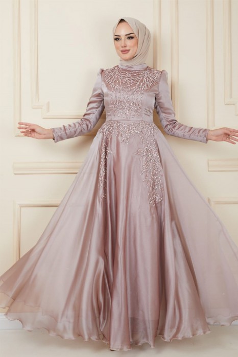 POWDER PINK EVENING DRESS  