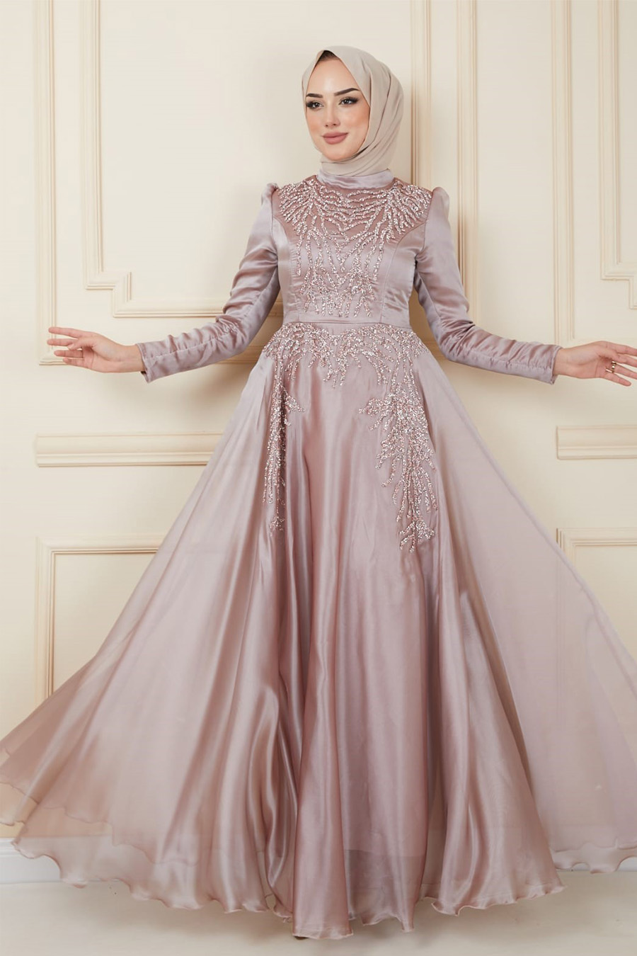 POWDER PINK EVENING DRESS  