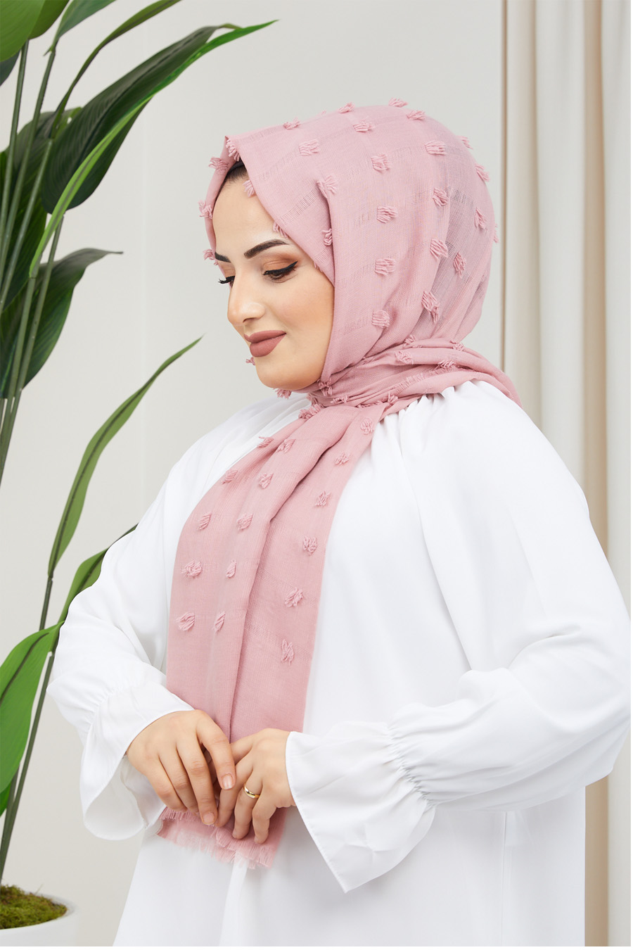 POWDER PINK   -  SHAWL