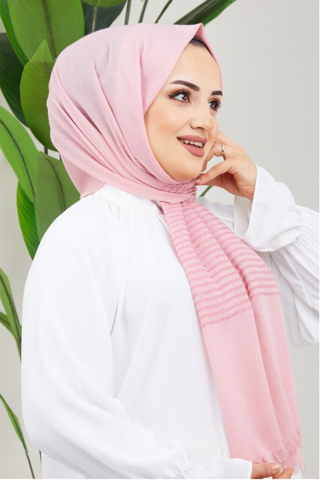 POWDER PINK  -  SHAWL