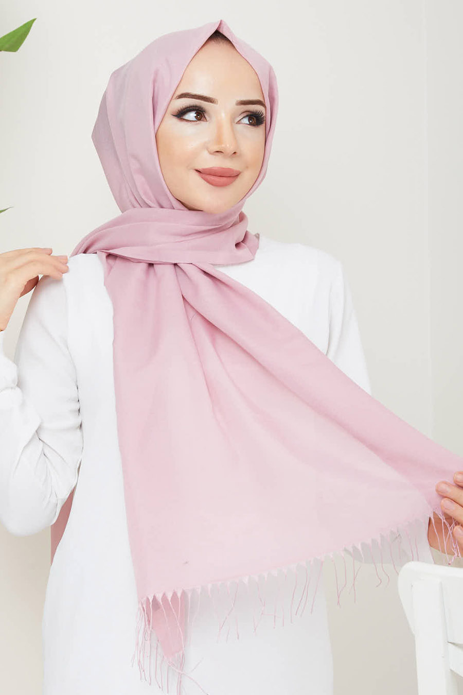 POWDER PINK  - SHAWL