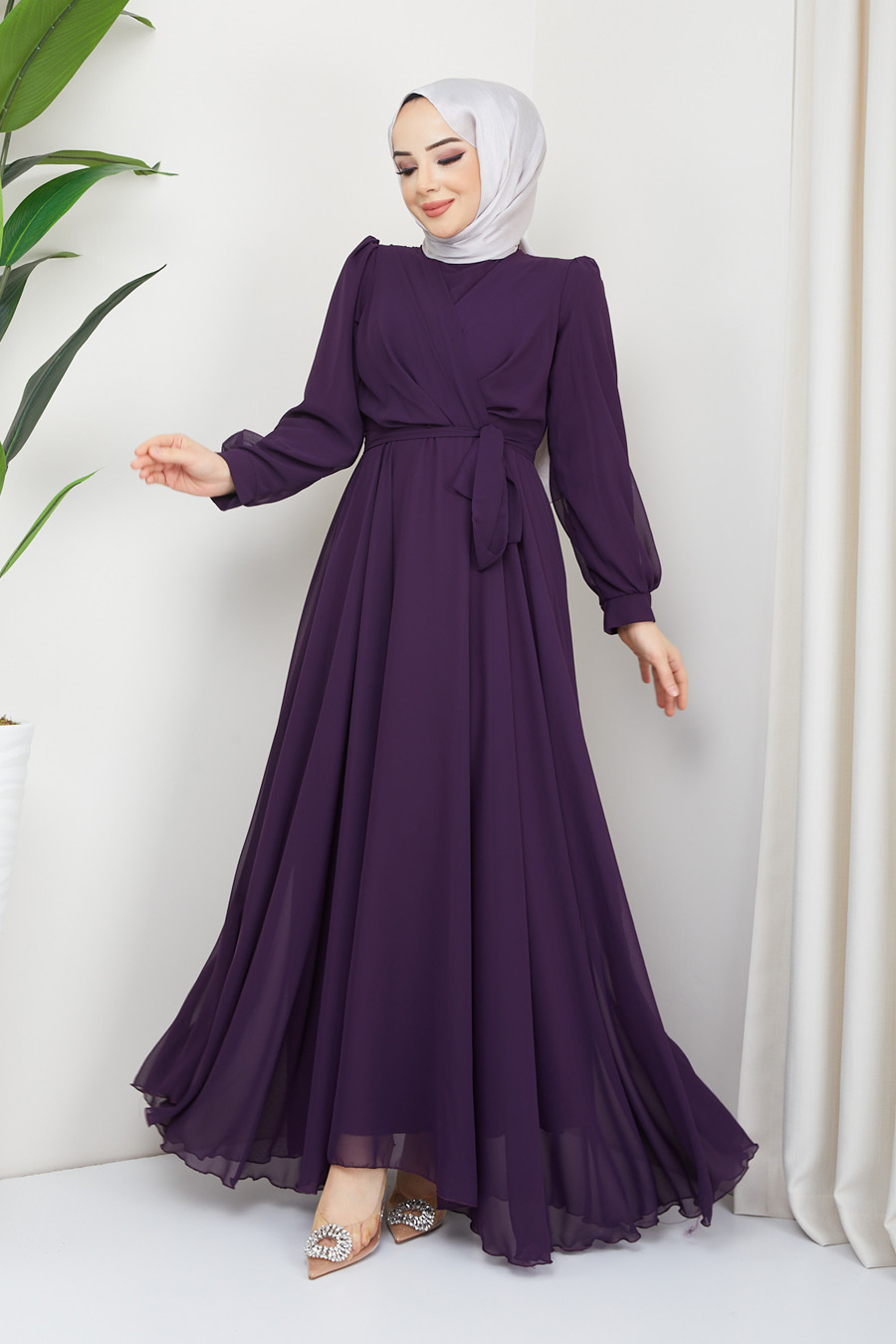 PURPLE EVENING DRESS  