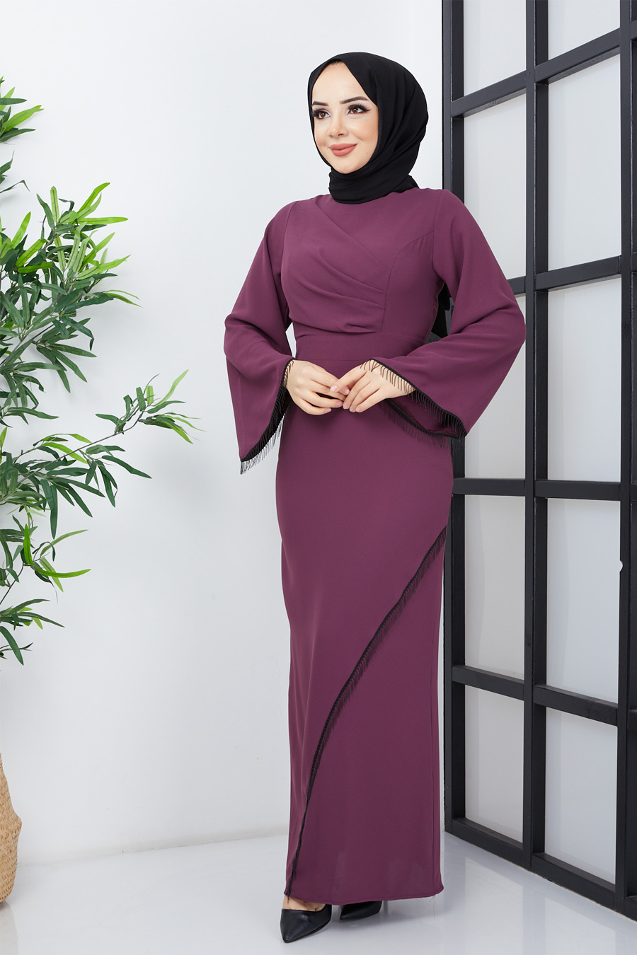 PURPLE EVENING DRESS  