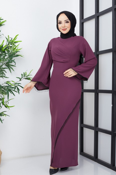 PURPLE EVENING DRESS  