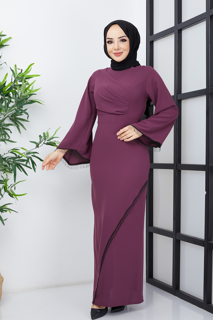 PURPLE EVENING DRESS  