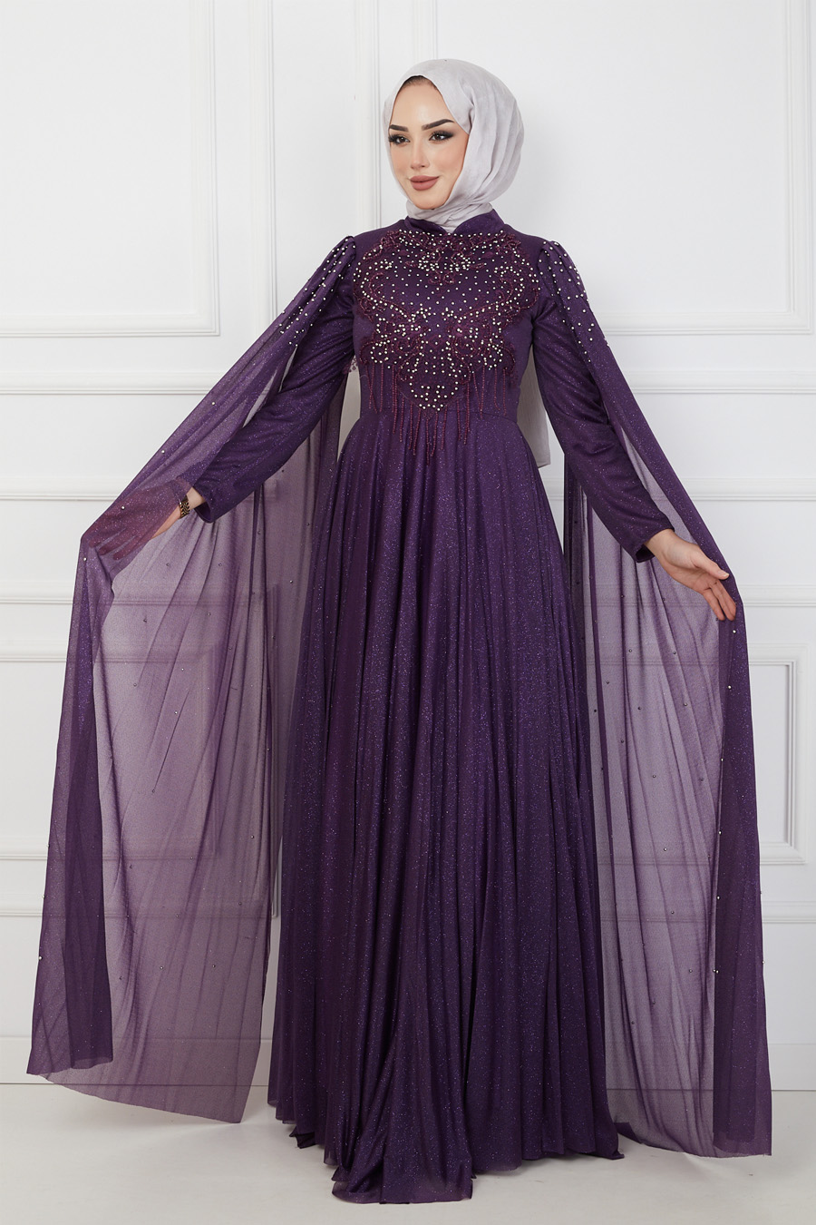 PURPLE EVENING DRESS  