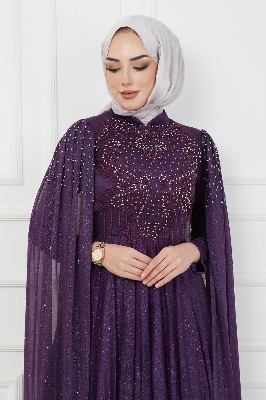 PURPLE EVENING DRESS  