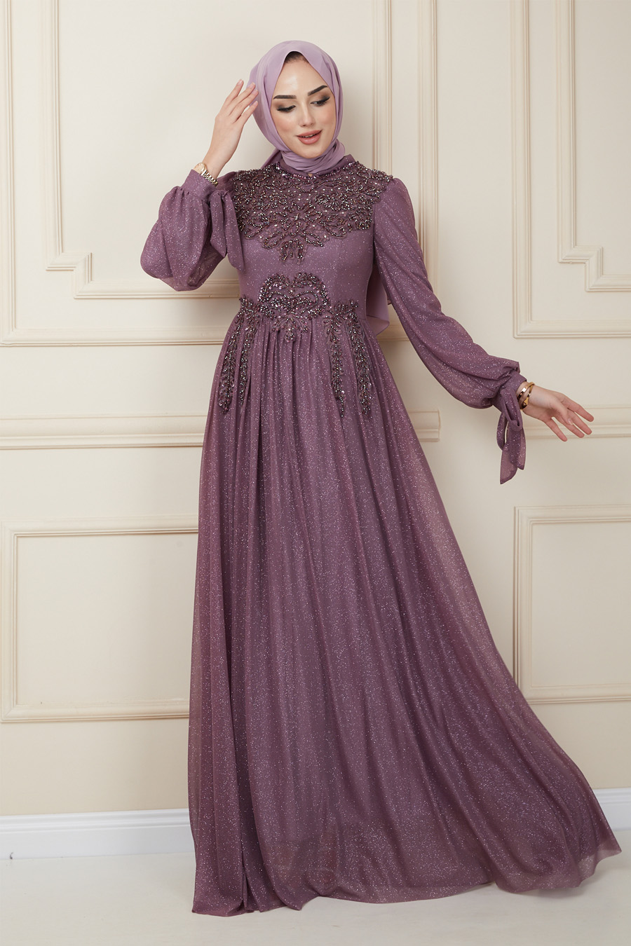 PURPLE EVENING DRESS  
