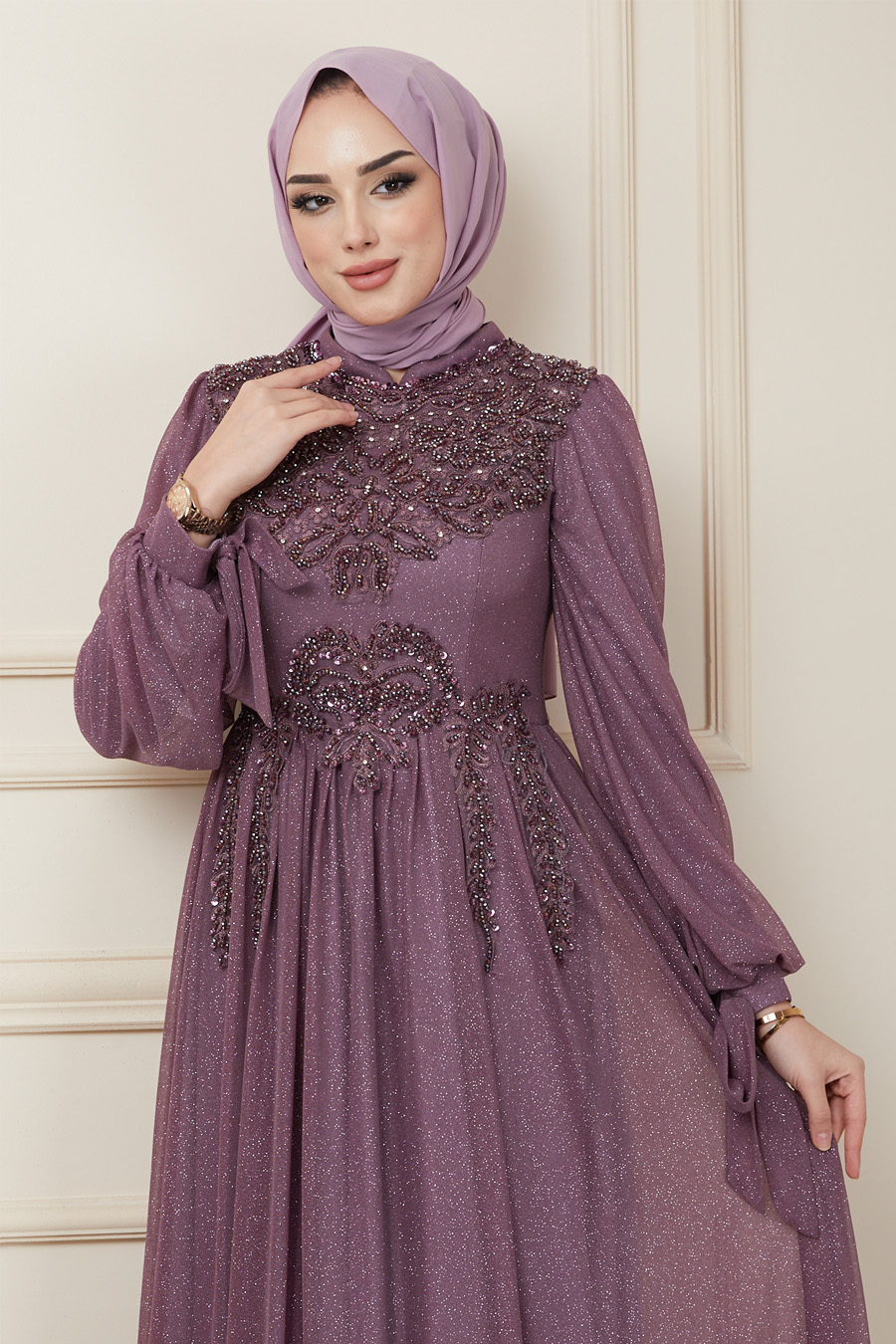 PURPLE EVENING DRESS  