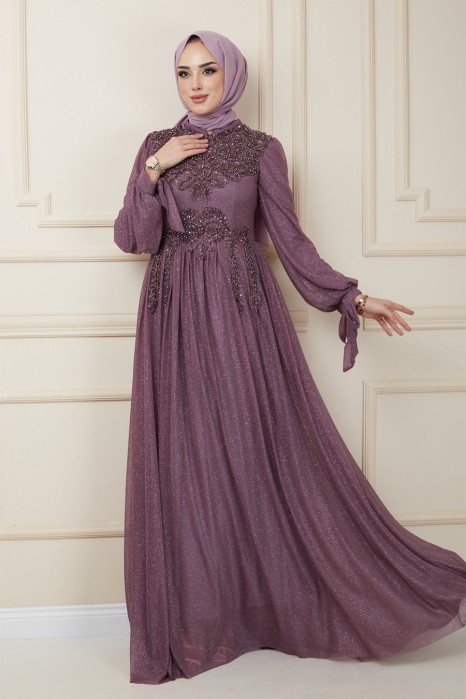 PURPLE EVENING DRESS  