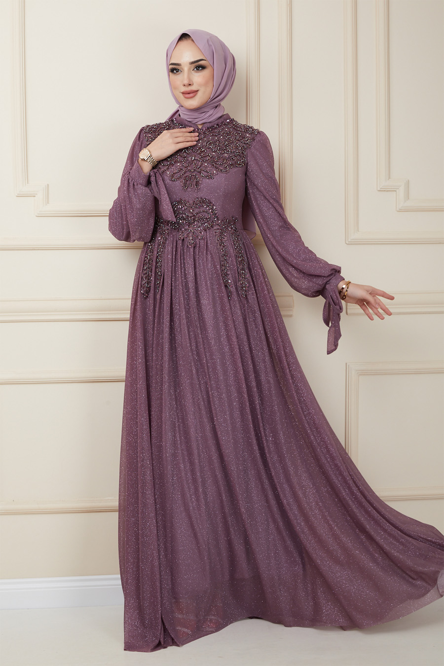 PURPLE EVENING DRESS  