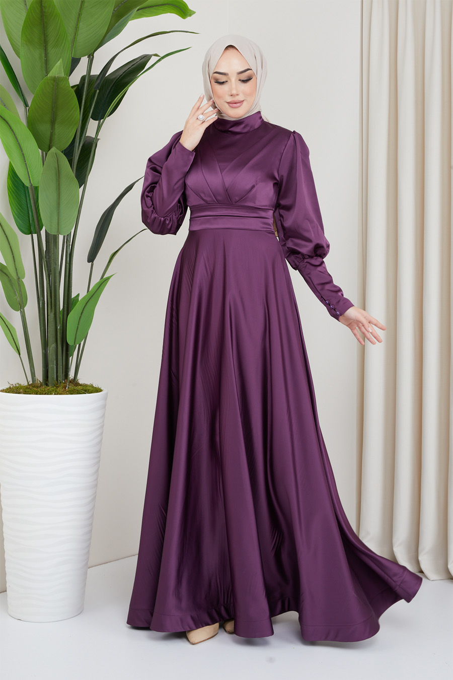 PURPLE EVENING DRESS  