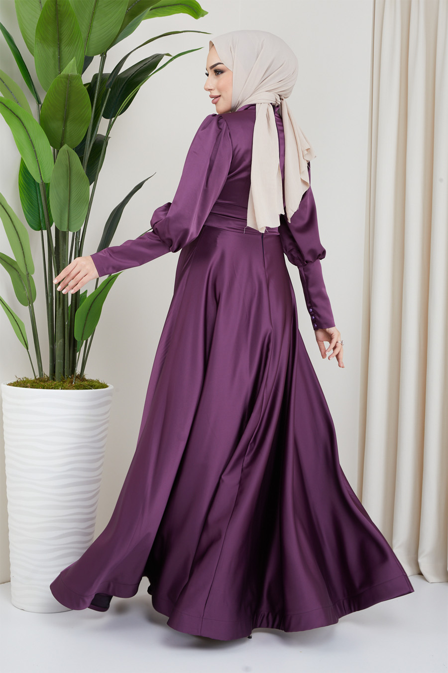PURPLE EVENING DRESS  