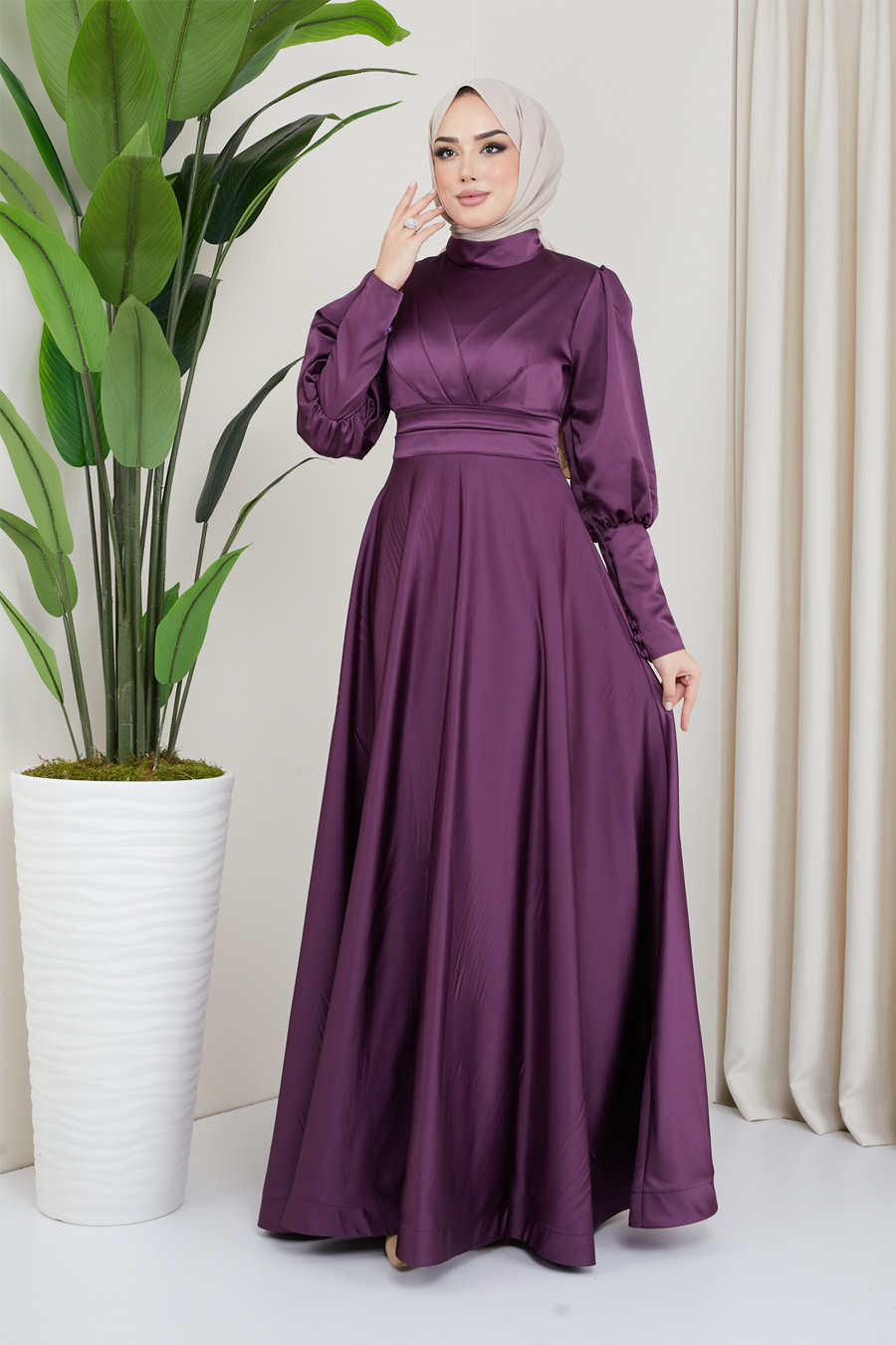 PURPLE EVENING DRESS  