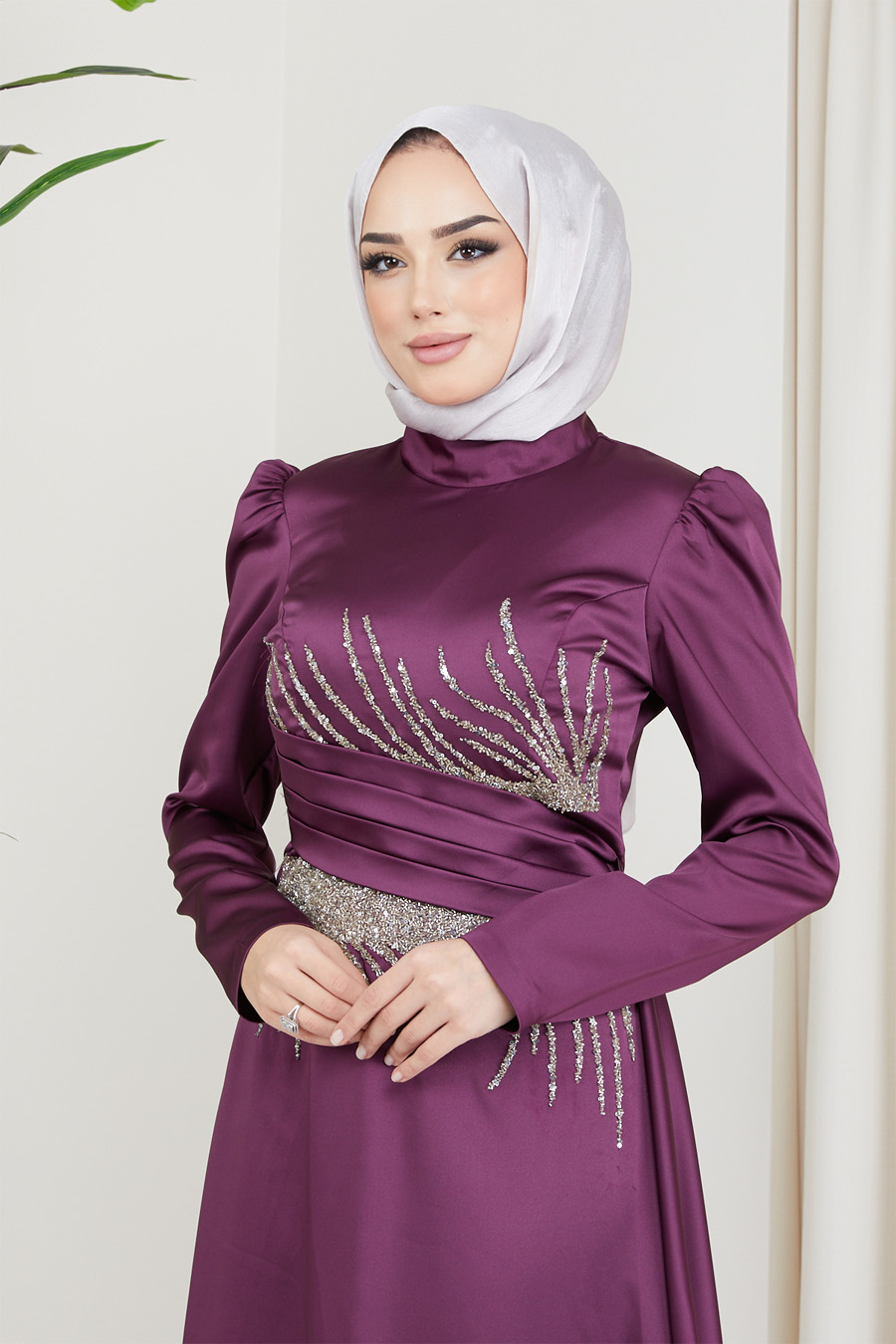 PURPLE EVENING DRESS  