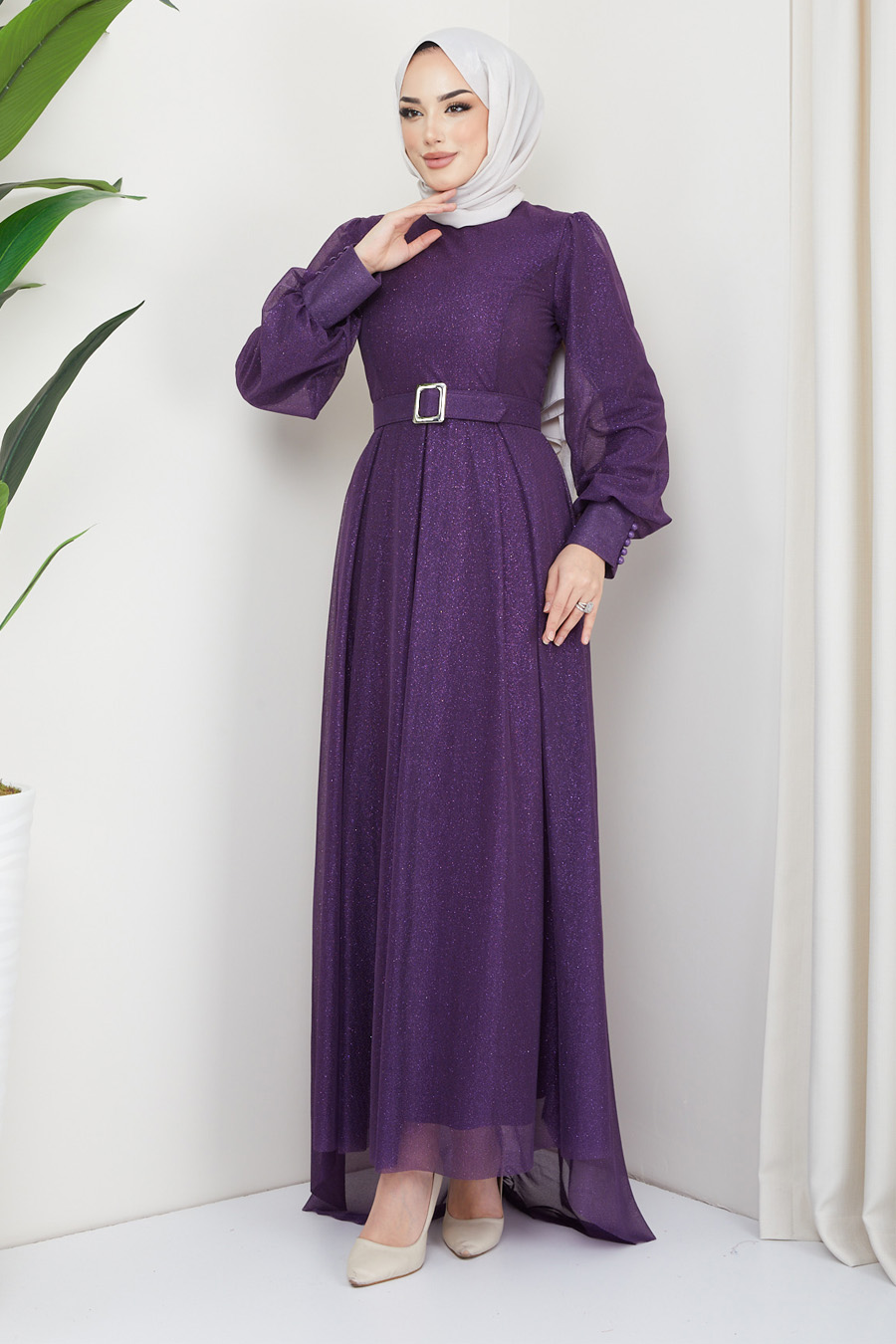 PURPLE EVENING DRESS  