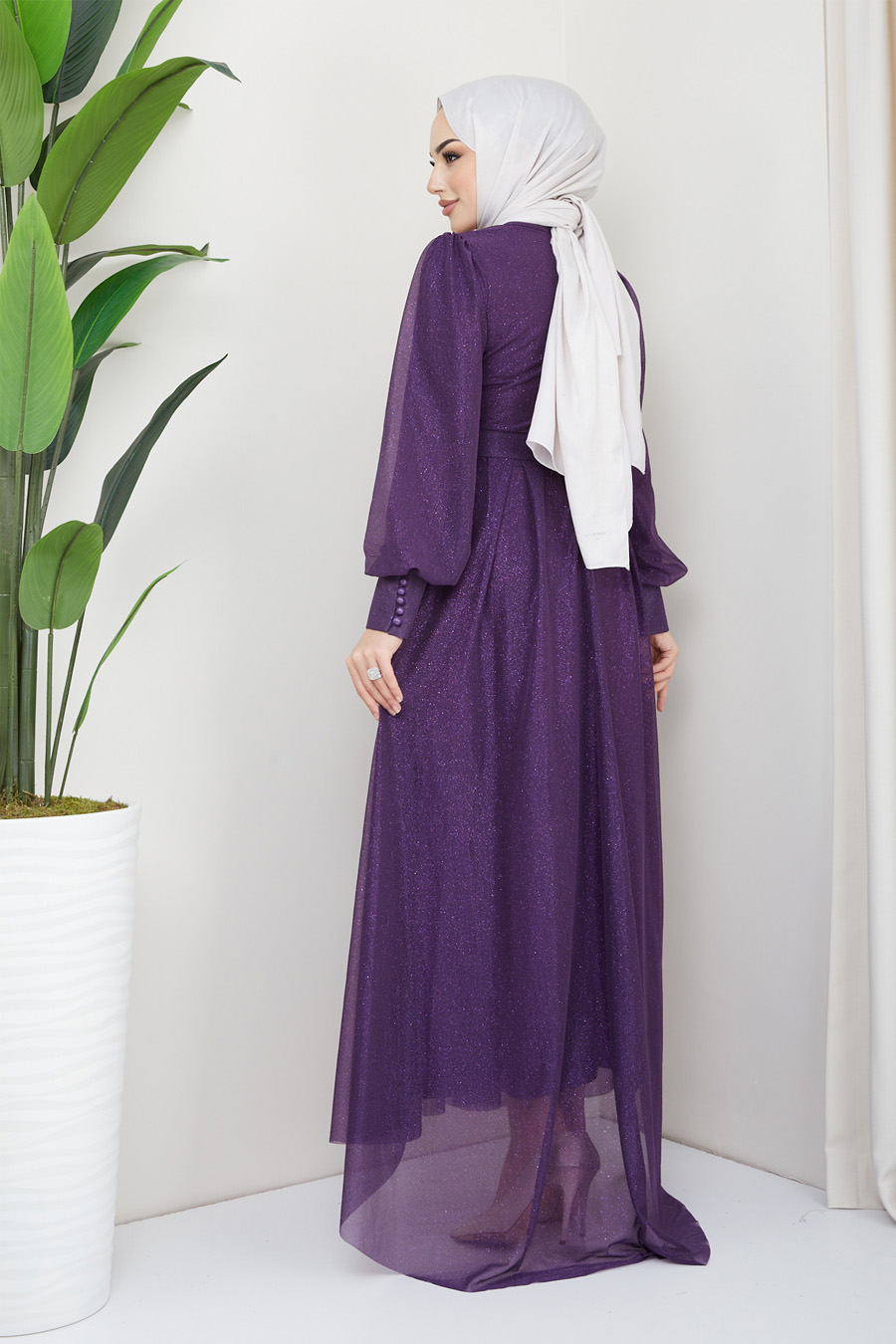 PURPLE EVENING DRESS  