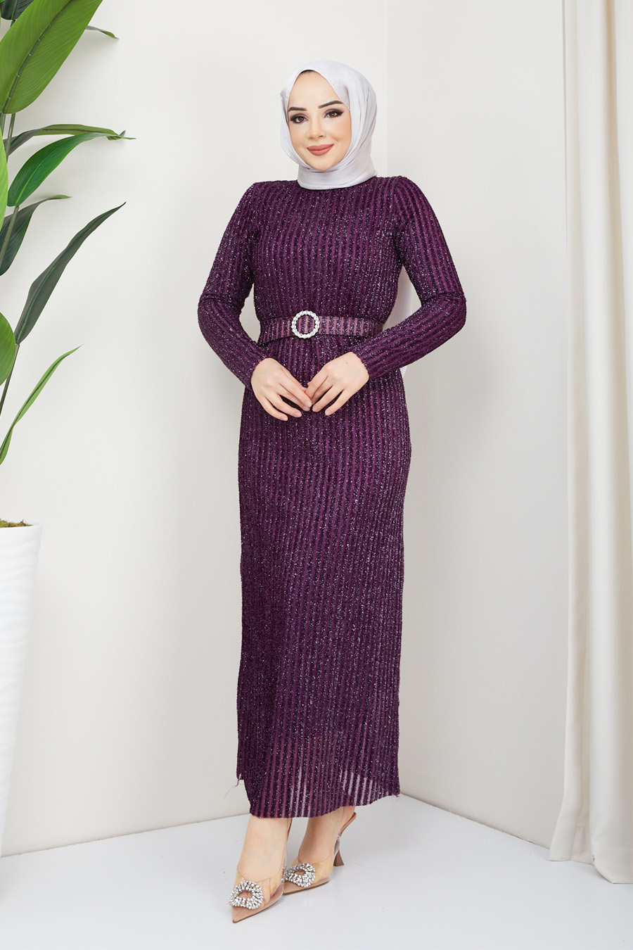 PURPLE EVENING DRESS  