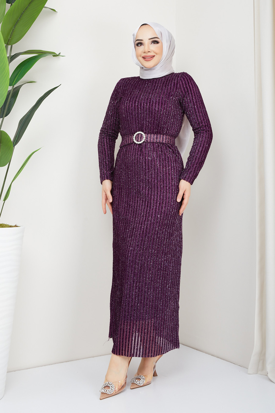 PURPLE EVENING DRESS  