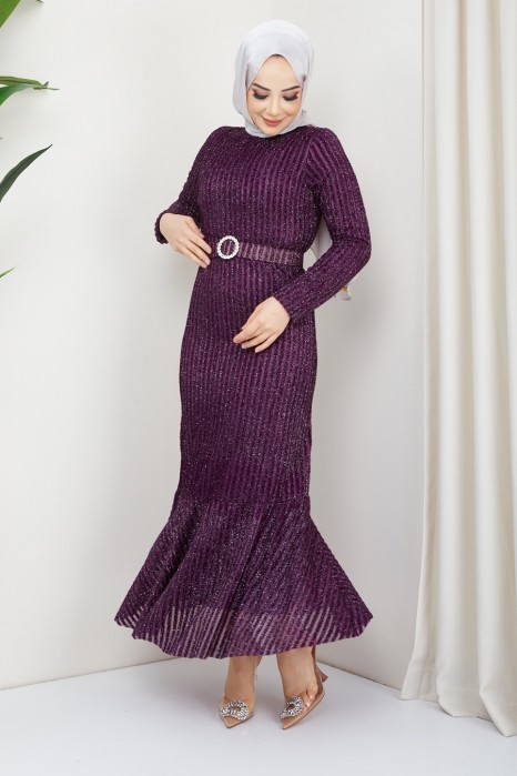 PURPLE EVENING DRESS  
