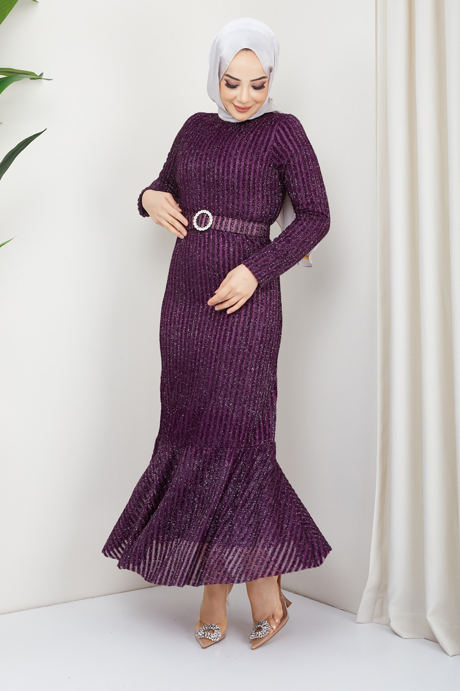 PURPLE EVENING DRESS  