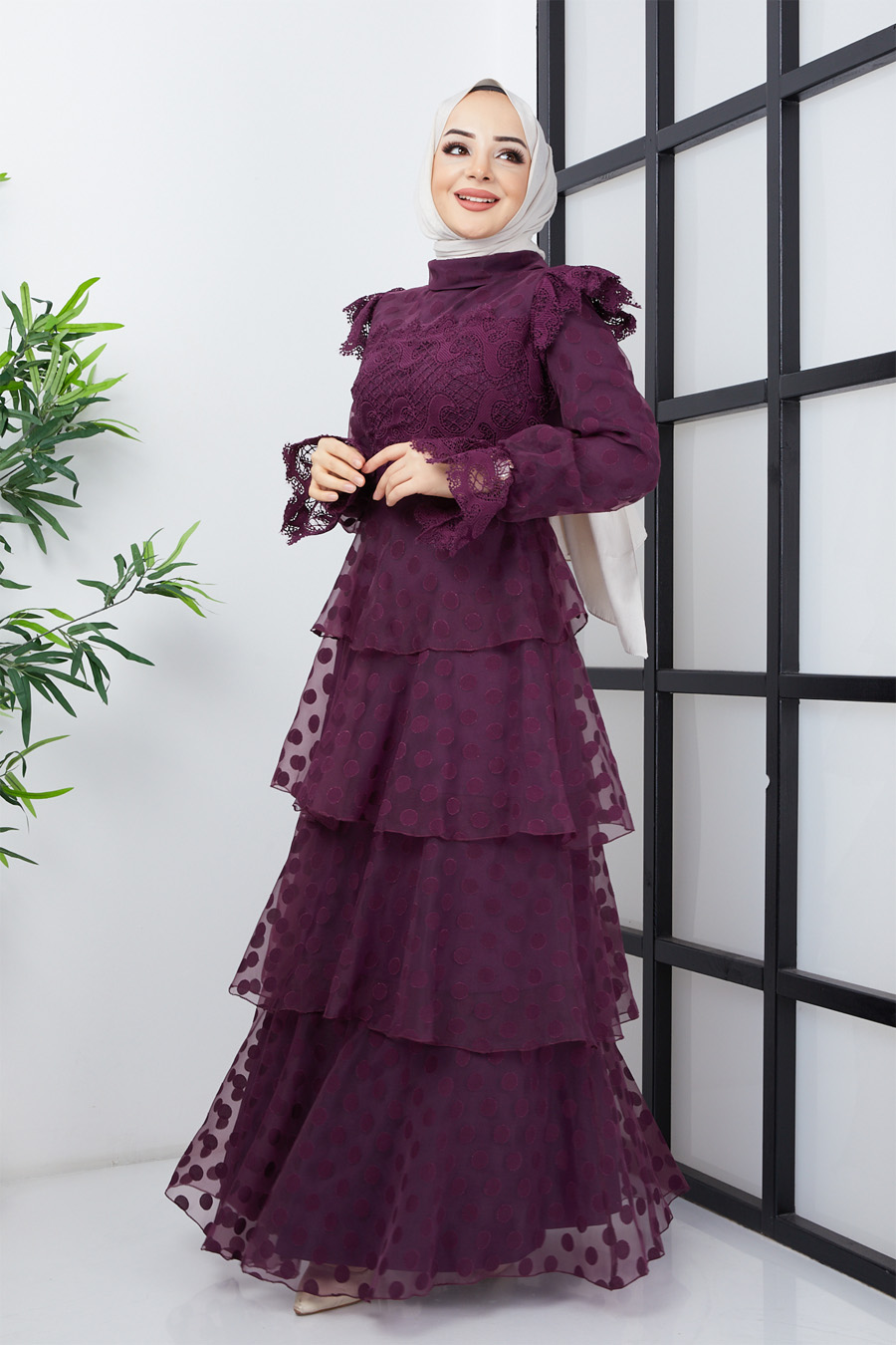 PURPLE EVENING DRESS  