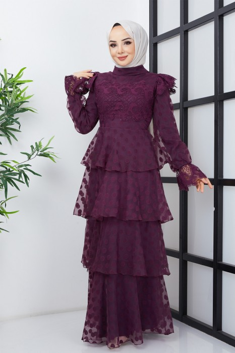 PURPLE EVENING DRESS  