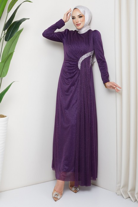 PURPLE  - EVENING DRESS