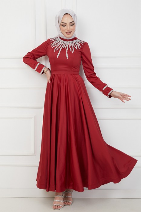 RED EVENING DRESS  