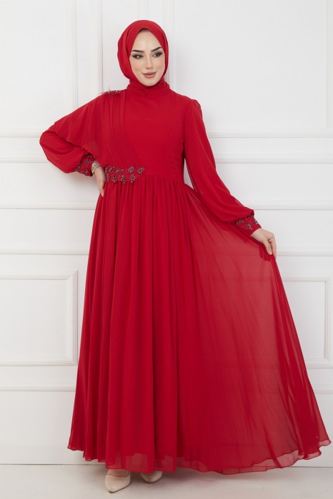 RED EVENING DRESS  