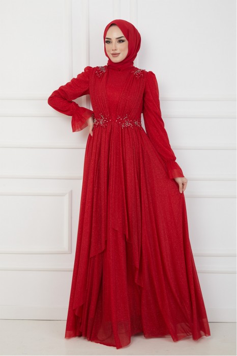 RED EVENING DRESS  