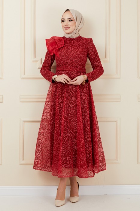 RED EVENING DRESS  