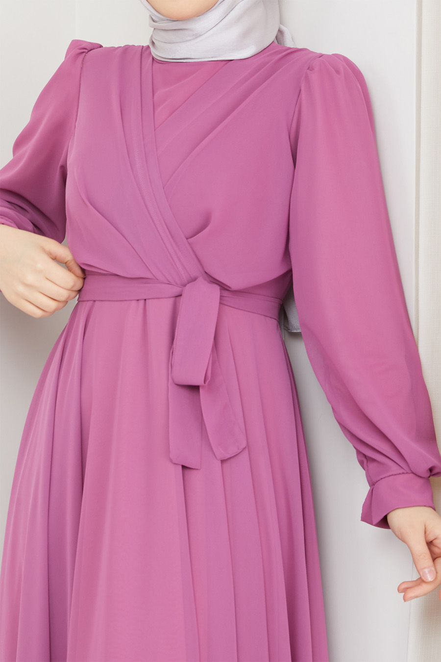 ROSE COLOR EVENING DRESS  