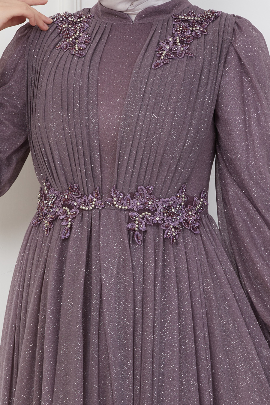 ROSE COLOR  EVENING DRESS  