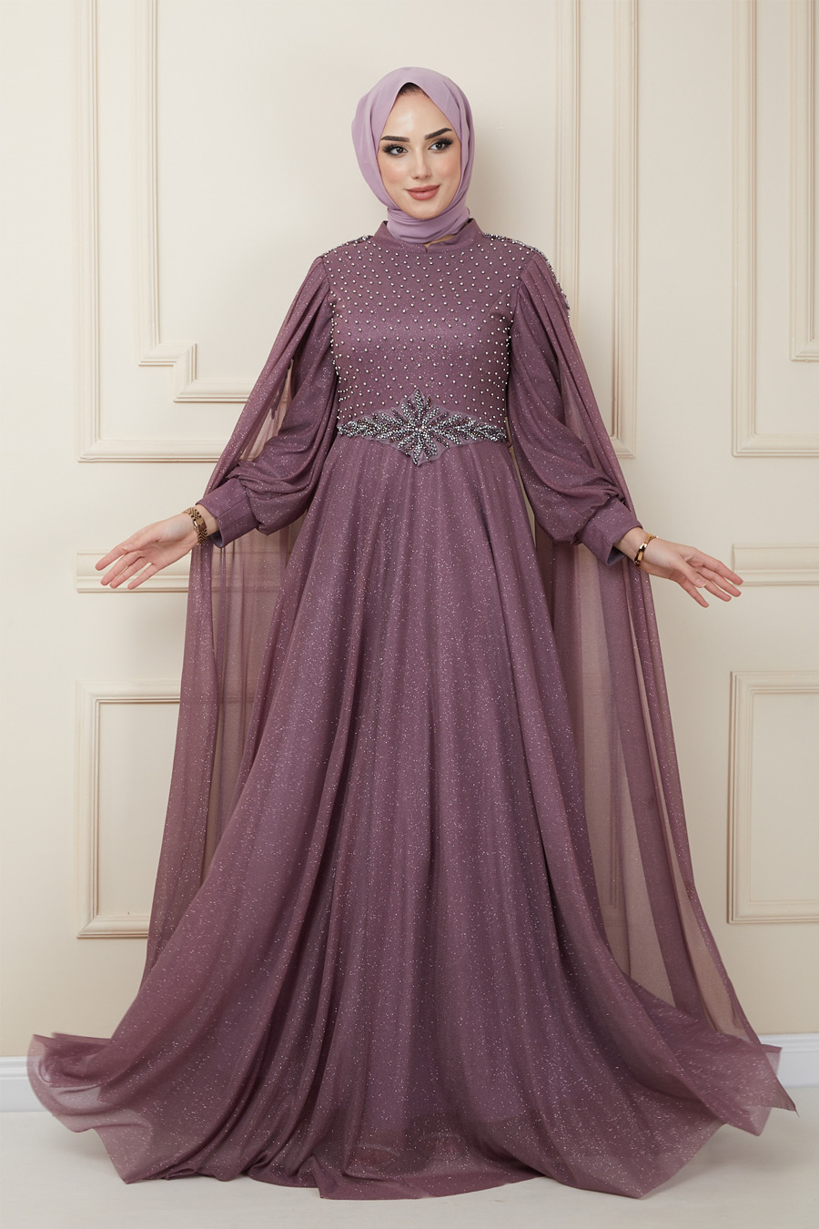 ROSE COLOR EVENING DRESS   ROSE COLOR EVENING DRESS