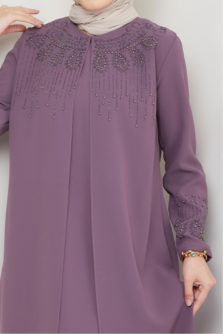 ROSE COLOR EVENING DRESS  