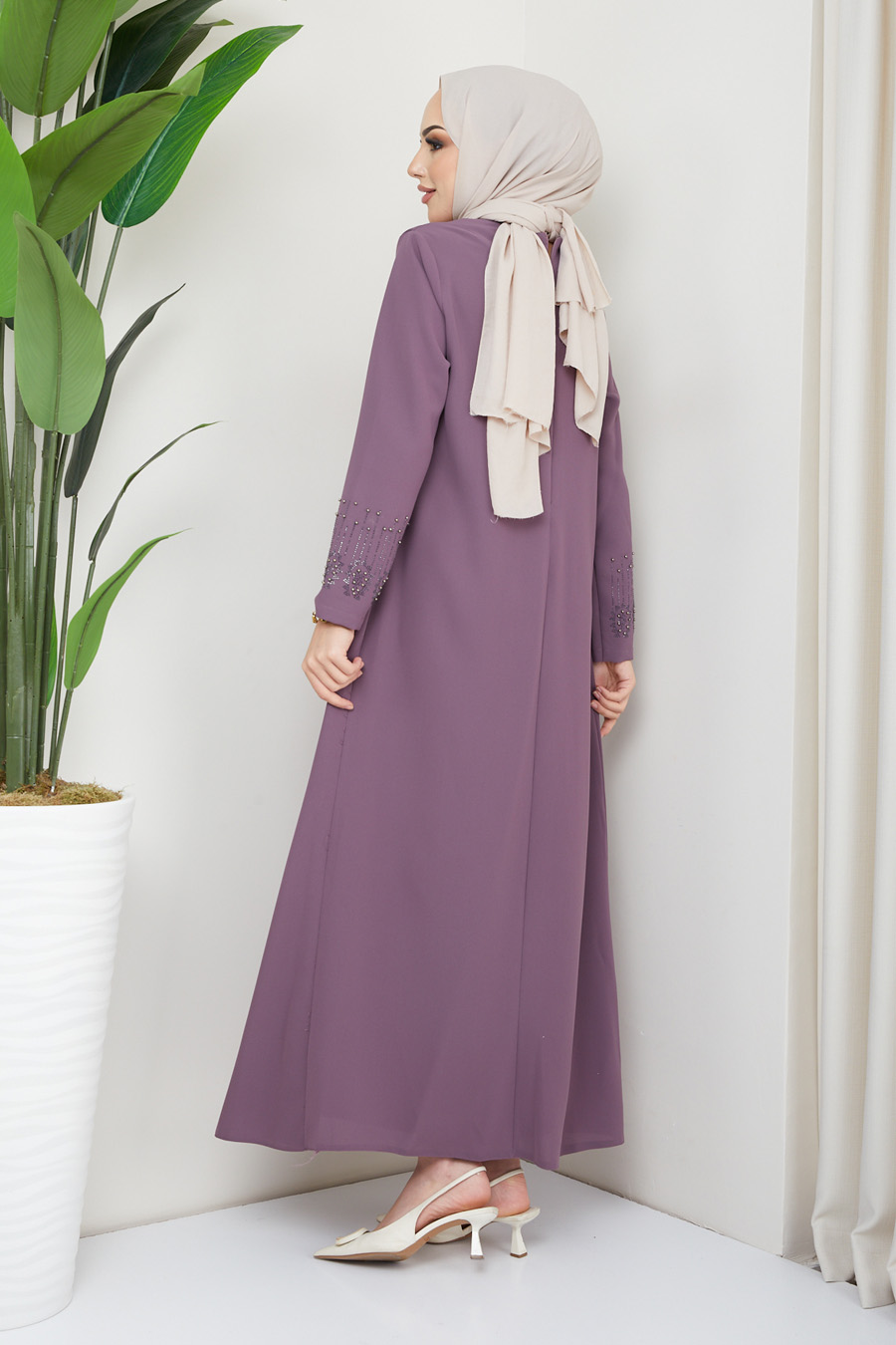 ROSE COLOR EVENING DRESS  